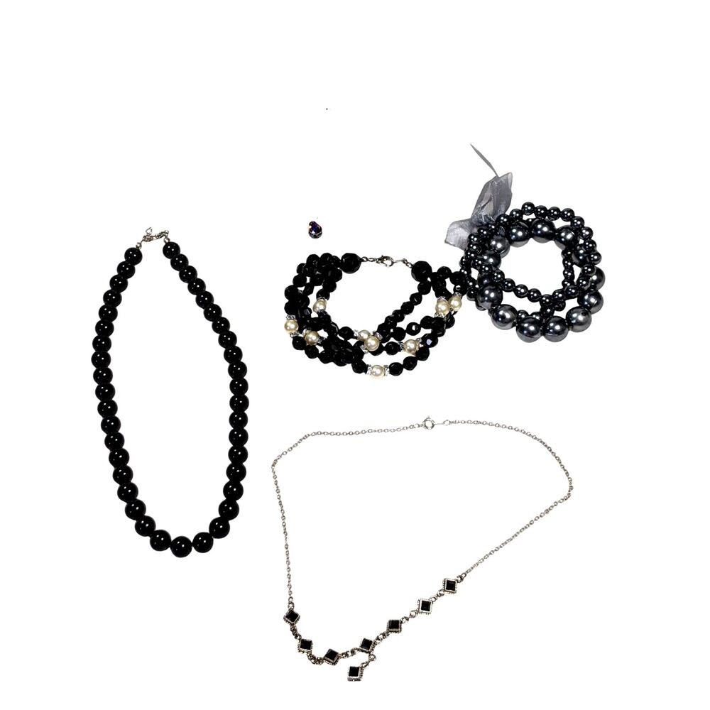 6pc Whimsigoth Jewelry Lot Grab Bag Necklace Bracelet Spider Black Vampire Goth